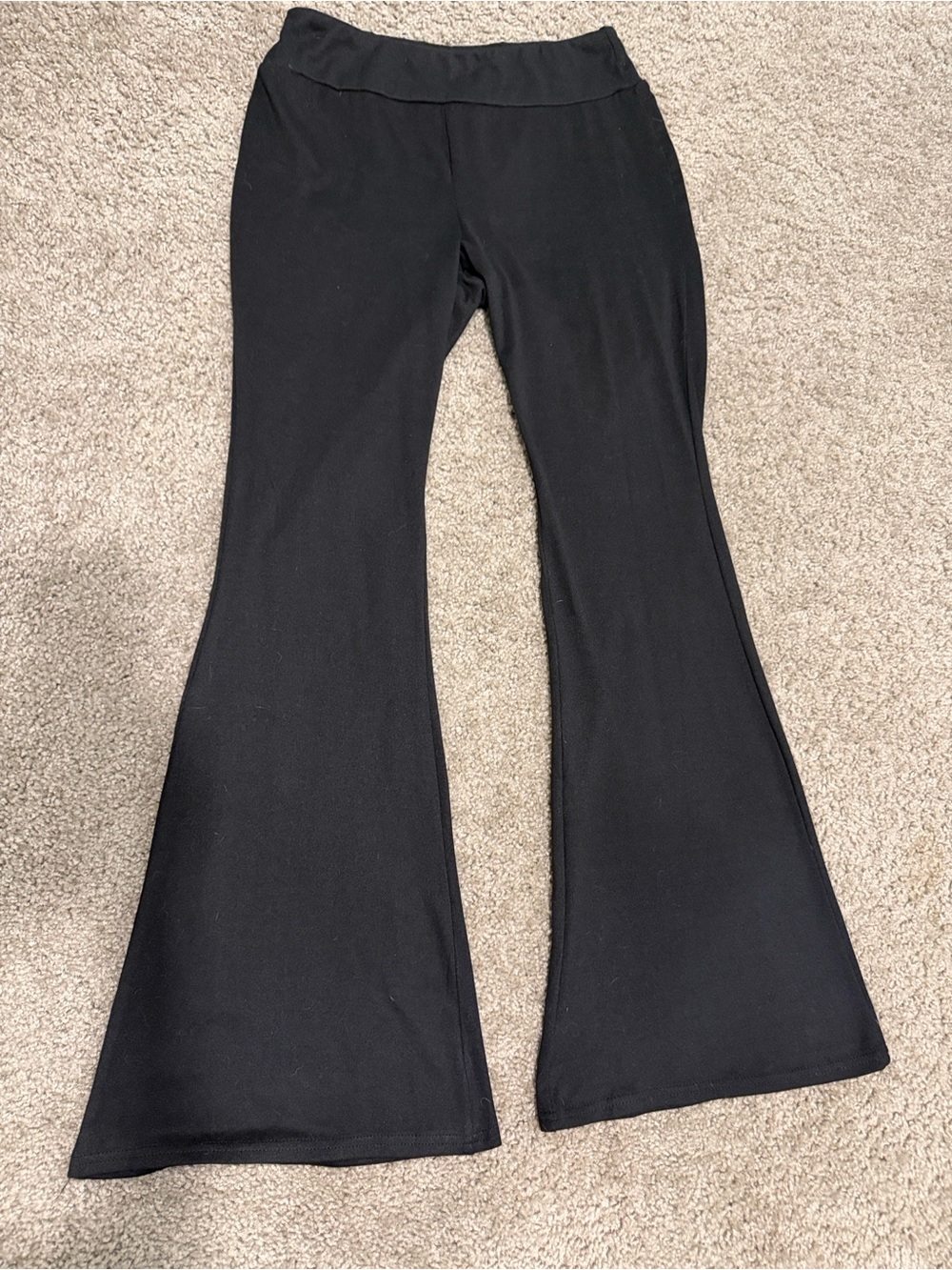 Stretch Black Flare Pants